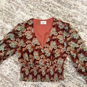 Aritzia floral blouse